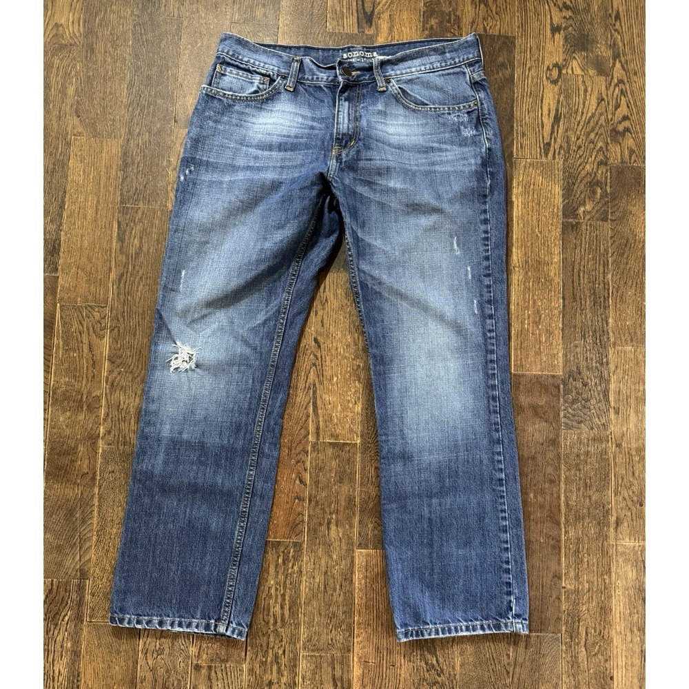 Sonoma Life-Style Straight Jeans Men's Size W34xL30 Blue Low Rise